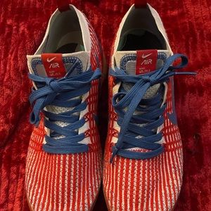 Nike Air VaporMax 3.0 USA Red White Blue Size 8 Sneakers